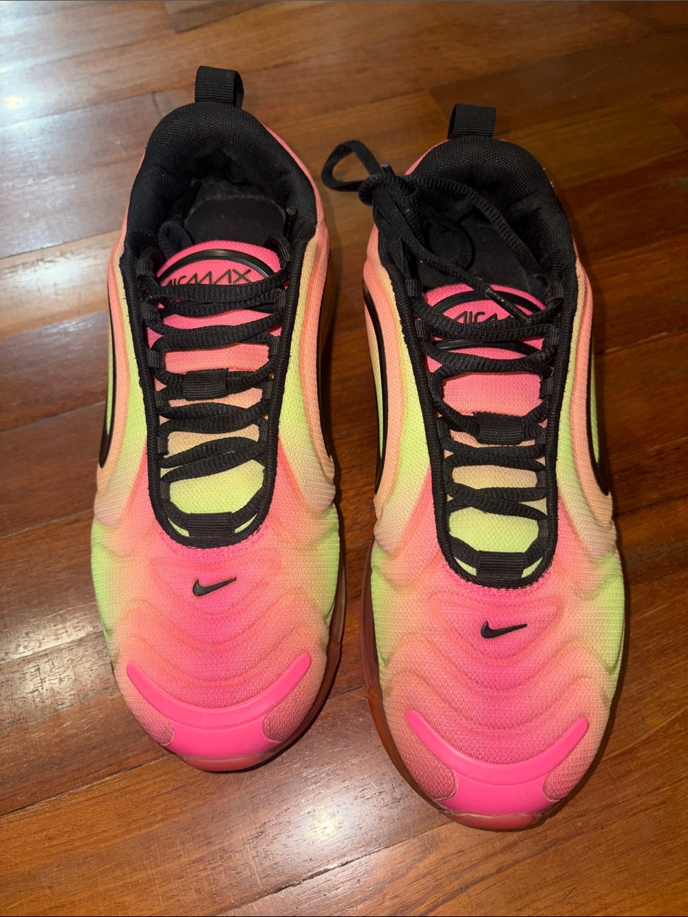 Nike Gradient Pink and Yellow Athletic Sneakers